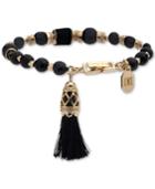Ivanka Trump Gold-tone Beaded Tassel Flex Bracelet