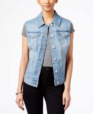 Style & Co. Star Wash Denim Vest, Only At Macy's