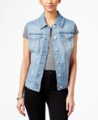 Style & Co. Star Wash Denim Vest, Only At Macy's
