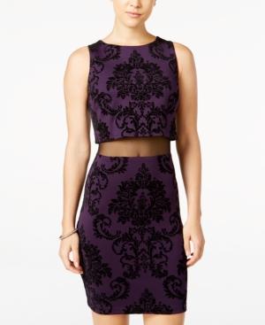 B Darlin Juniors' Popover Illusion Bodycon Dress