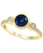 Effy Sapphire (1 Ct. T.w.) & Diamond (1/5 Ct. T.w.) Ring In 14k Gold