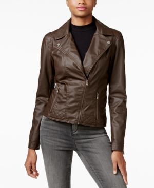 Celebrity Pink Juniors' Faux-leather Moto Jacket