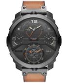 Diesel Men's Machinus Light Brown Leather Strap Watch 55x60mm Dz7359