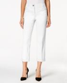 Style & Co. Petite Rhinestone-trim Cropped Pants, Only At Macy's
