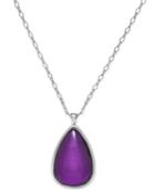 Charter Club Silver-tone Purple Teardrop Pendant Necklace, Only At Macy's