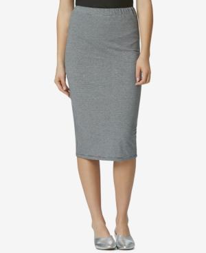 Avec Les Filles Cotton Knit Pencil Skirt