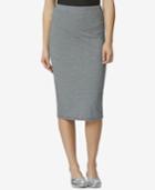 Avec Les Filles Cotton Knit Pencil Skirt