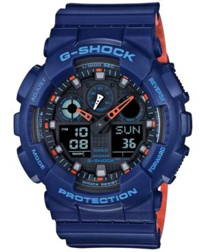 G-shock Men's Analog-digital Blue Resin Strap Watch 51x55mm Ga100l-2a