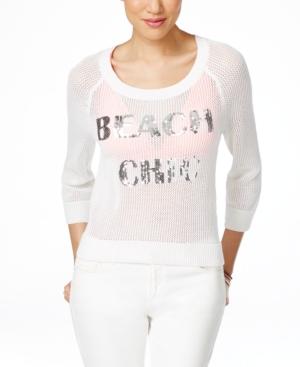 Inc International Concepts Sheer Graphic Sweater, Only At Macy's
