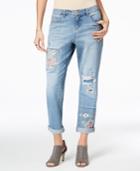 Style & Co Patched Boyfriend Jeans, Created For Macy's