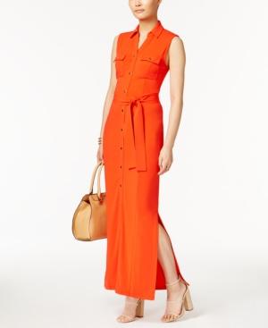 Olivia & Grace Belted Maxi Shirtdress