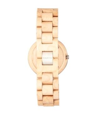 Earth Wood Stomates Wood Bracelet Watch W/date Khaki 40mm