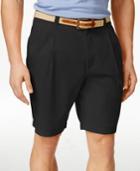 Club Room Men's Double-pleated Cotton Shorts, Only At Macy's