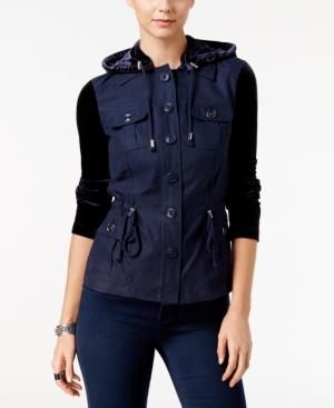 Inc International Concepts Velvet Utility Jacket, Only At Macy's