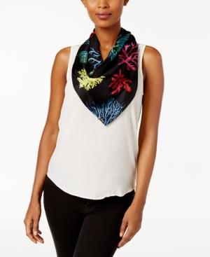 Echo Coral Me Crazy Silk Square Scarf