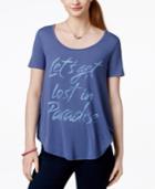 Hybrid Juniors' Lost In Paradise Graphic T-shirt