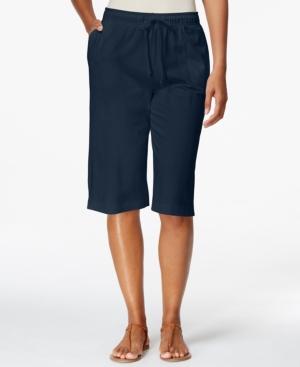 Karen Scott Drawstring Skimmer Shorts, Only At Macy's