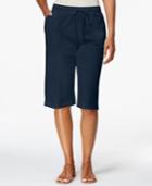 Karen Scott Drawstring Skimmer Shorts, Only At Macy's