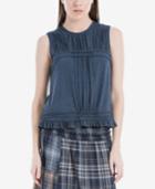 Max Studio London Cotton Pleated Top, Created For Macy's