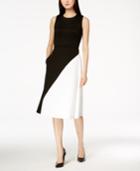 Calvin Klein Colorblocked Scuba Midi Dress