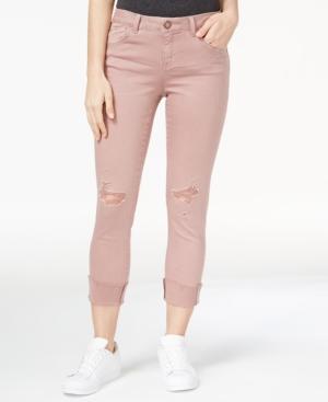 Rewind Juniors' Wide Techno Tuck Fit Pants
