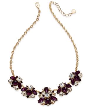 Charter Club Gold-tone Crystal Cluster Statement Necklace, Only At Macy's