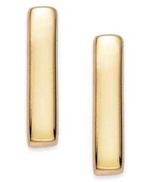 Studio Silver 18k Gold Over Sterling Silver Bar Stud Earrings