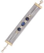 Inc International Concepts Gold-tone Faux-suede And Semi-precious Stone Wrap Bracelet, Only At Macy's