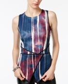 Bar Iii Printed Asymmetrical Top, Only At Macy's