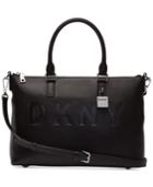 Dkny Commuter Leather Top Zip Satchel, Created For Macy's