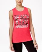 Material Girl Active Juniors' Cutout Graphic Tank Top, Only At Macy's