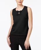 Maison Jules Bow-detail Keyhole Top, Only At Macy's