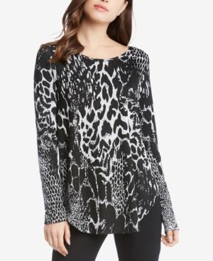 Karen Kane Animal-print Long-sleeve Top