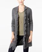 Inc International Concepts Ruffled Duster Cardigan, Only At Macy's