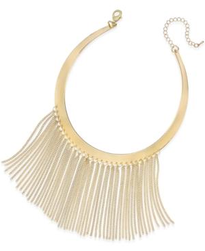 Thalia Sodi Gold-tone Fringe Drama Collar Necklace, Created For Macy's