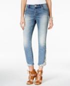 Inc International Concepts Cropped Embroidered Jeans, Only At Macy's