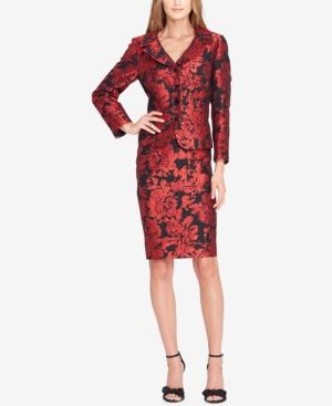 Tahari Asl Embroidered Skirt Suit