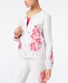 Inc International Concepts Petite Embroidered Bomber Jacket, Only At Macy's