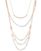 Kenneth Cole Rose Gold-tone Crystal Necklace