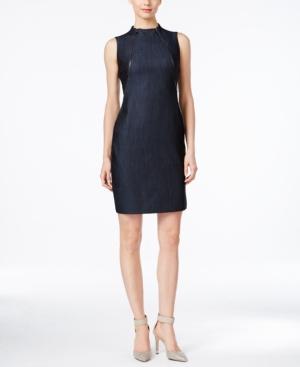 Calvin Klein Sleeveless Denim Sheath Dress