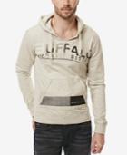 Buffalo David Bitton Men's Fateen Applique Graphic-print Logo Hoodie