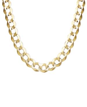 22 Men's Curb Chain (7mm) Necklace In 14k Gold