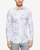 Calvin Klein Men's Long Sleeve Pixelated Square Print Shirt