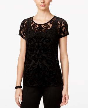 Inc International Concepts Burnout Short-sleeve Top, Only At Macy's