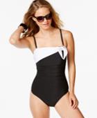 Miraclesuit Asymmetrical-sash Ruched One-piece Swimsuit Women's Swimsuit