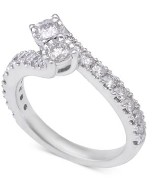 Diamond Two-stone Engagement Ring (1-1/5 Ct. T.w.) In 14k White Gold