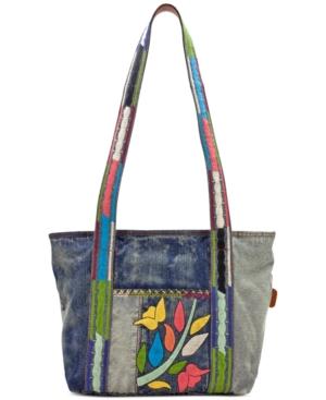 Patricia Nash Floral Embroidery Nevoso Double-zip Tote