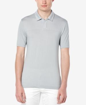 Perry Ellis Men's Jacquard Contrast-collar Polo