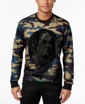 Hudson Nyc Men's Embellished Ben Franklin Camo Shirt