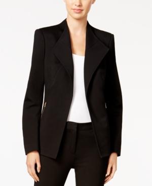 Calvin Klein Zip-pocket Open-front Blazer